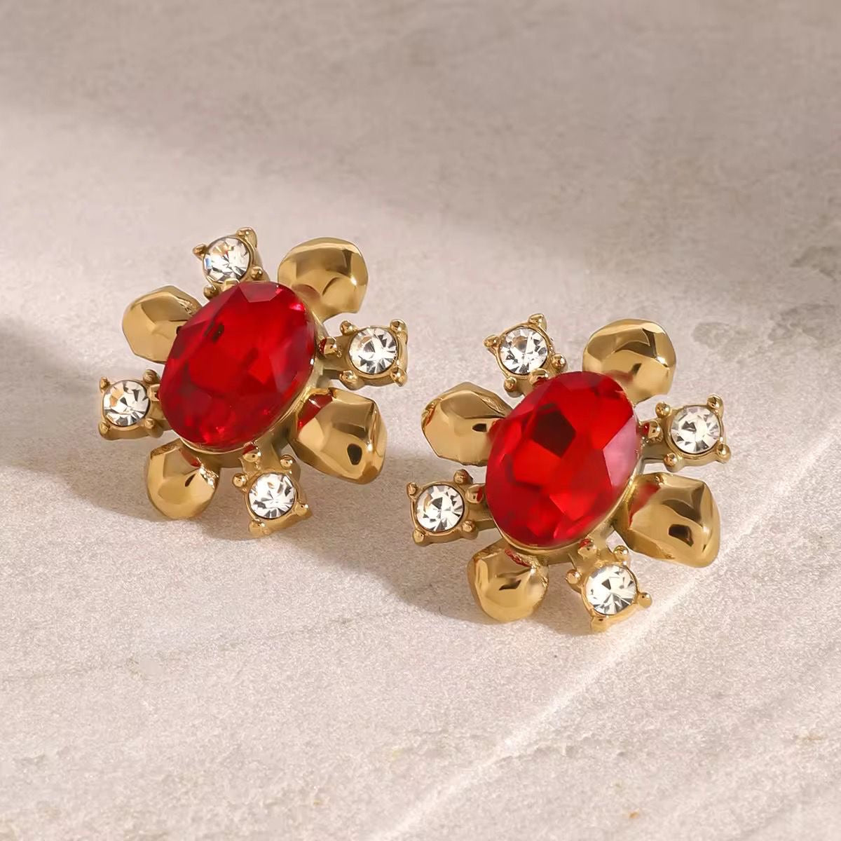 Cherry Diamond Studs