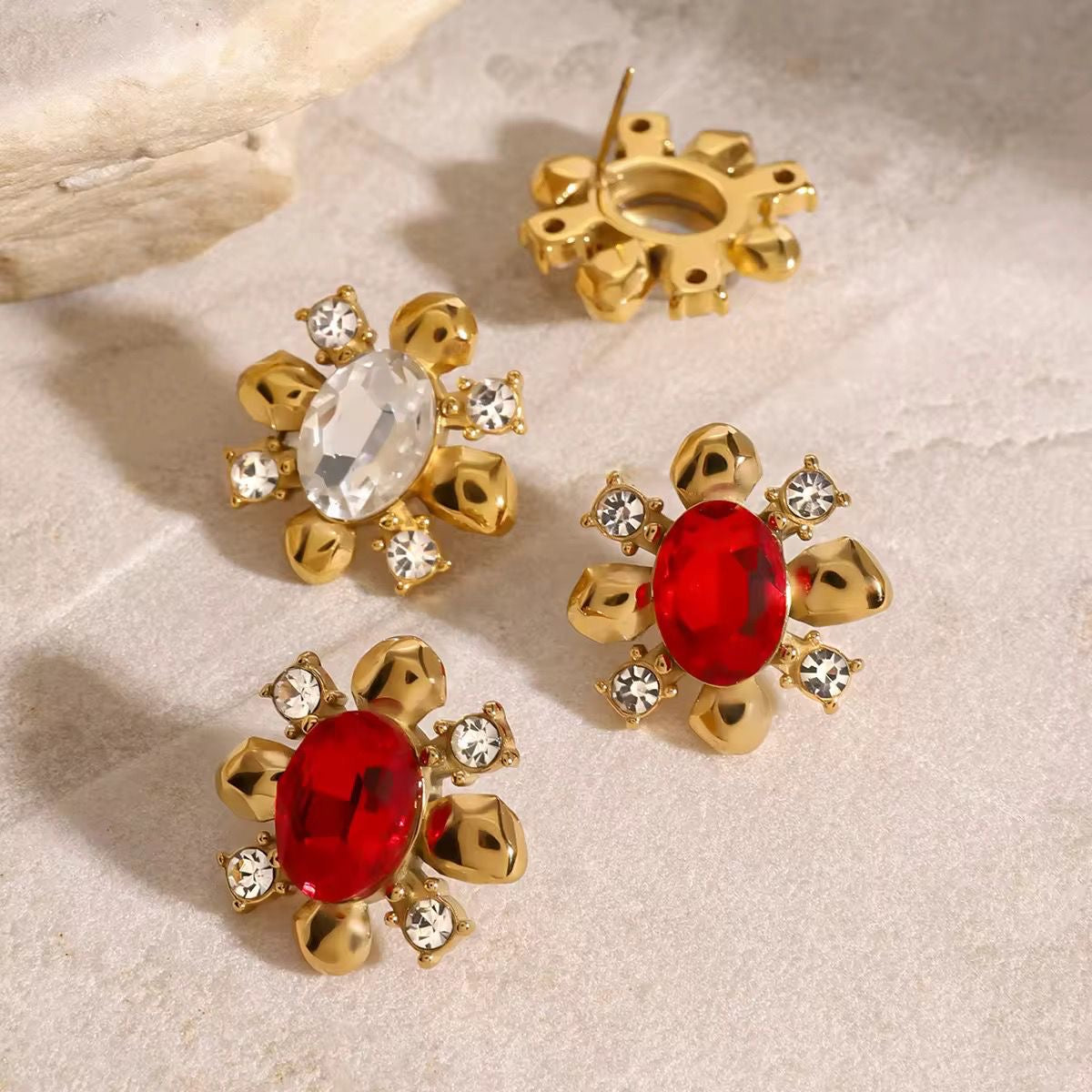 Cherry Diamond Studs