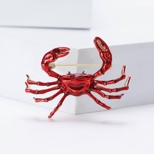 Red Crab Brooch