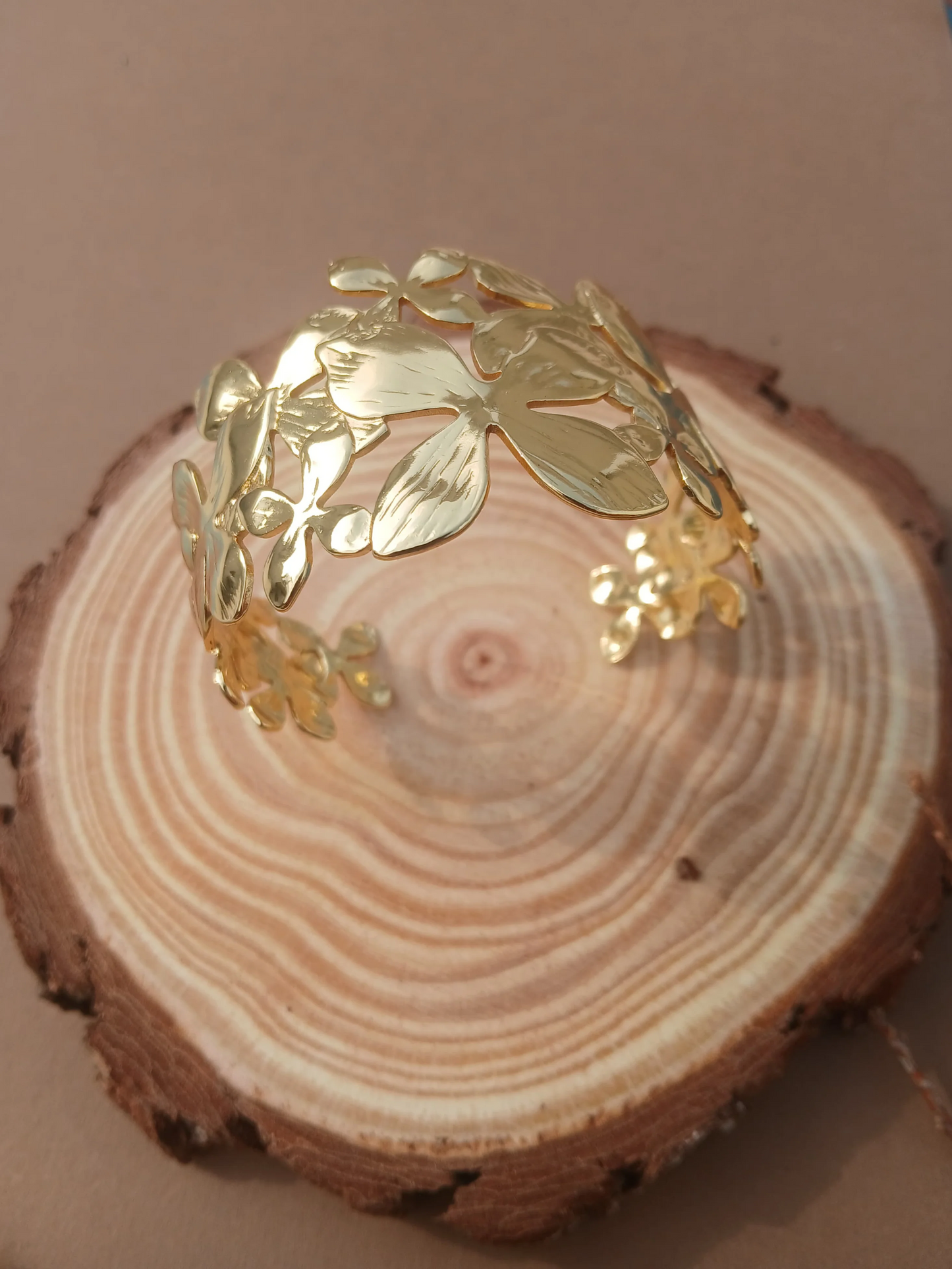 Cluttered Flowers Bracelet and Ring