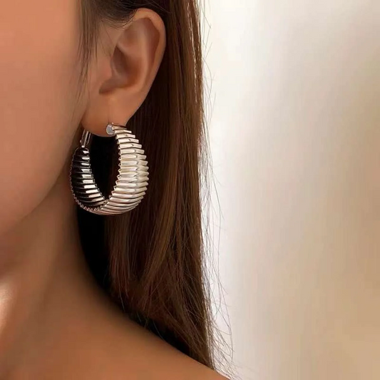 Crumped Hoop Earrings