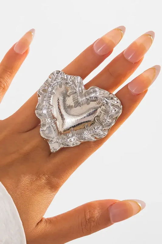 Cushioned Heart Golden Ring