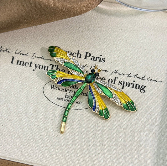 Emerald Drgonfly Brooch