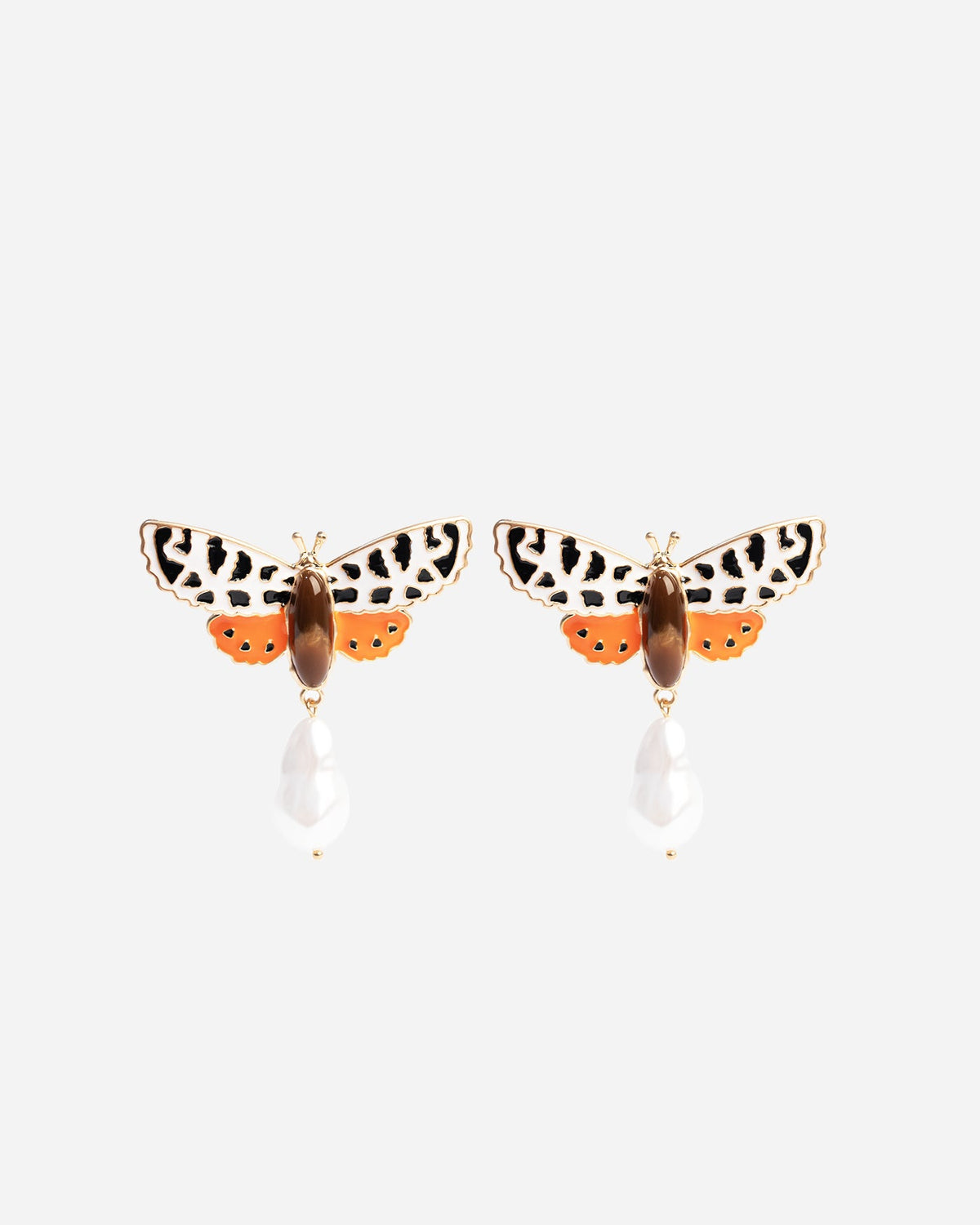 Leopard Print Butterfly Earrings