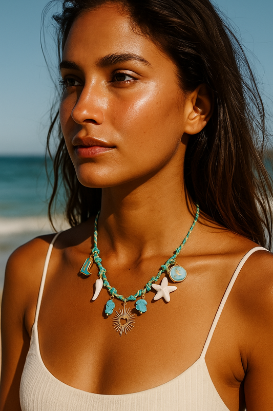 Blue Sea Charm Necklace