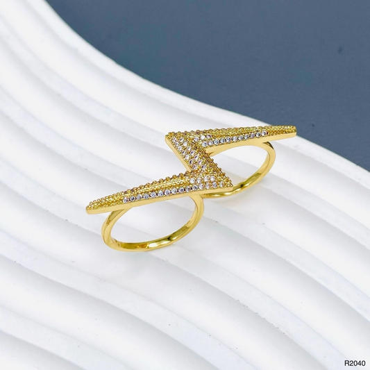Thunder Double Finger Ring