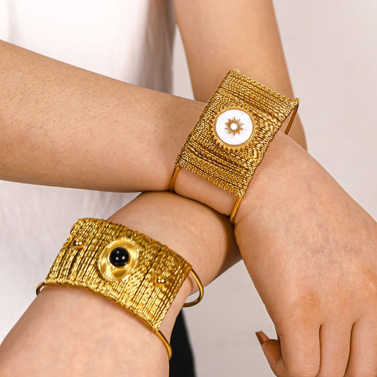 White Sun Cuff Bracelet
