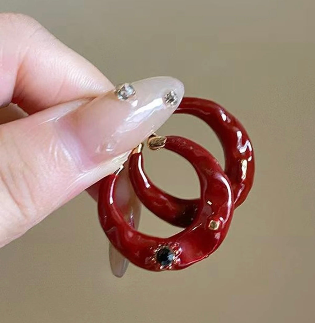 French Red Hoops