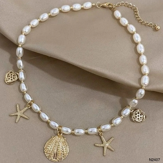Starfish Pearl Necklace