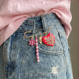 Red Heart Brooch