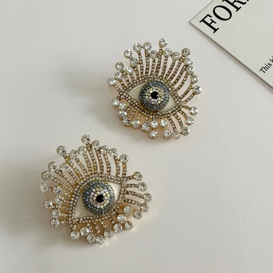 Evil Eye Diamond Stud