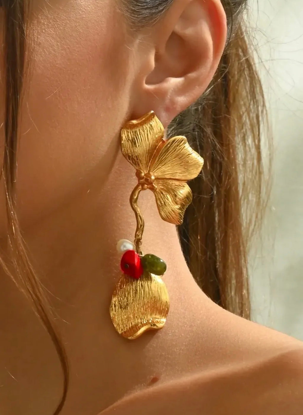 Flower Down Earrings