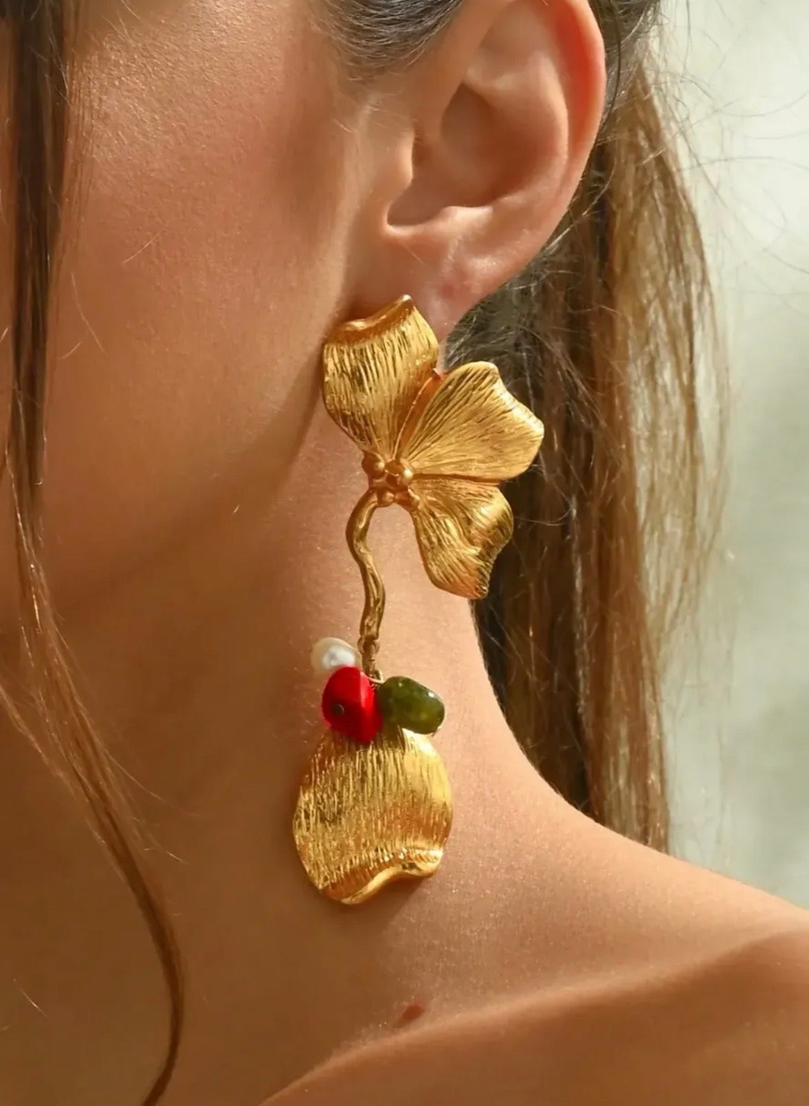 Flower Down Earrings