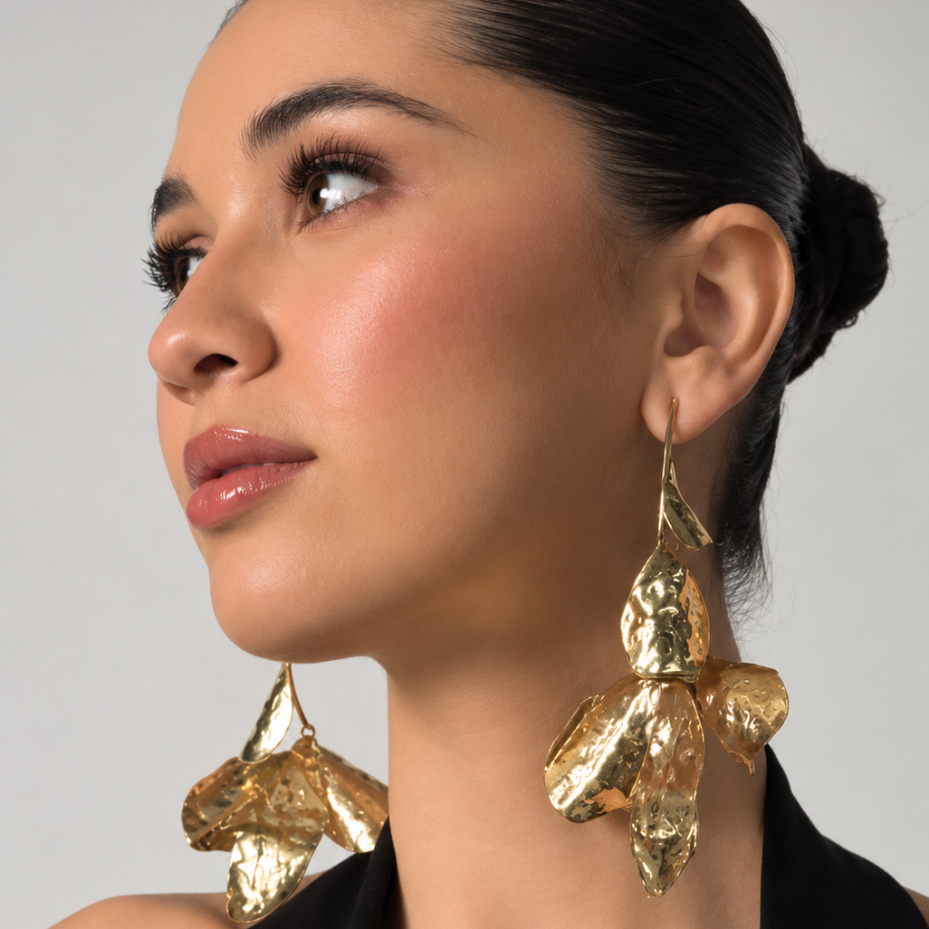 Upside Down Golden Earrings