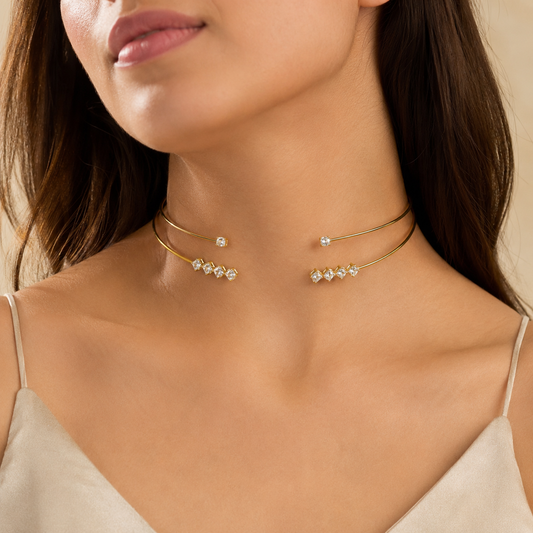 Diamond Double Line Choker