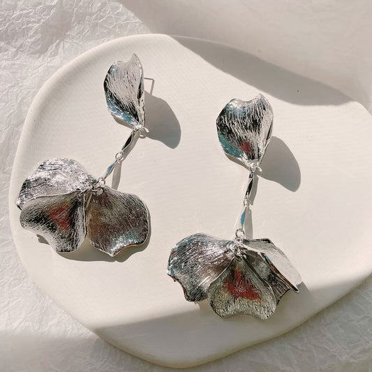 Silver Leaf Earring