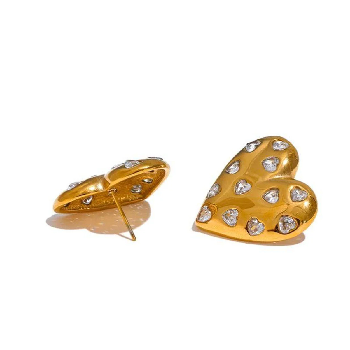 Heart Diamond Studs