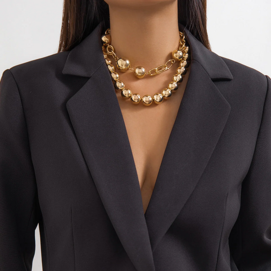 Ball Double Layered Necklace