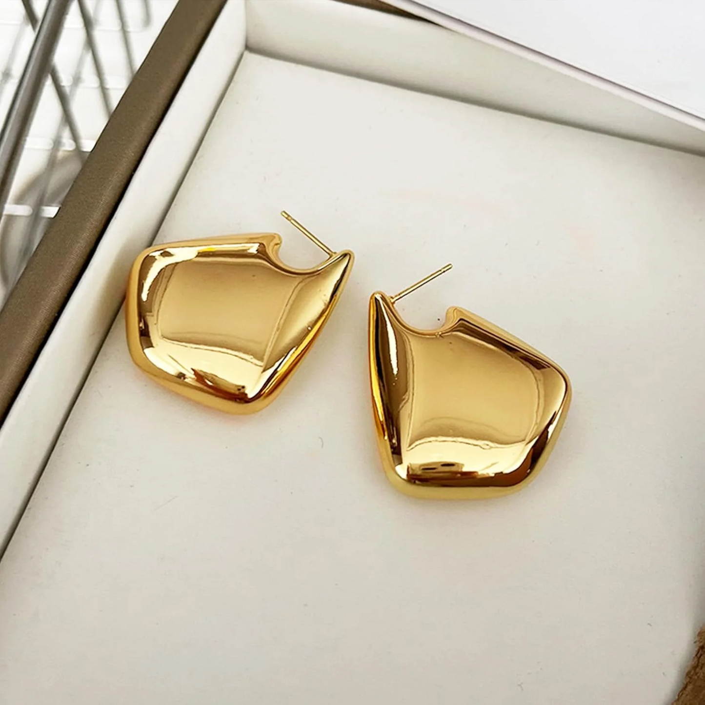 Mercury Pentagon Shaped Studs