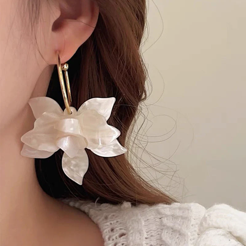 White Flower Hoops