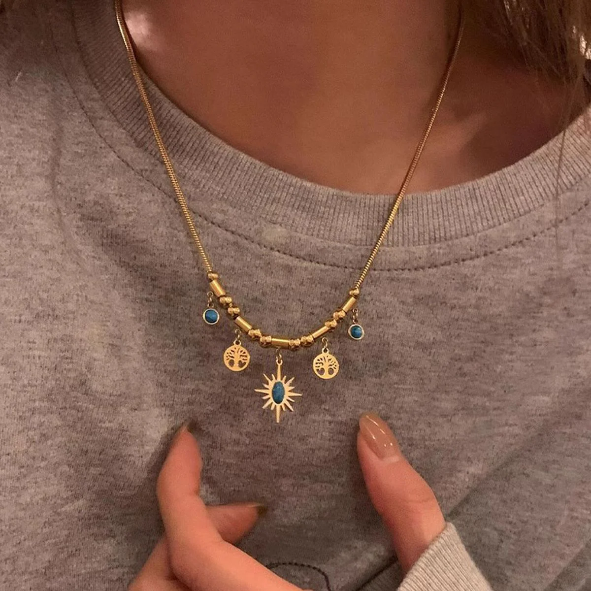Sun Charm Necklace