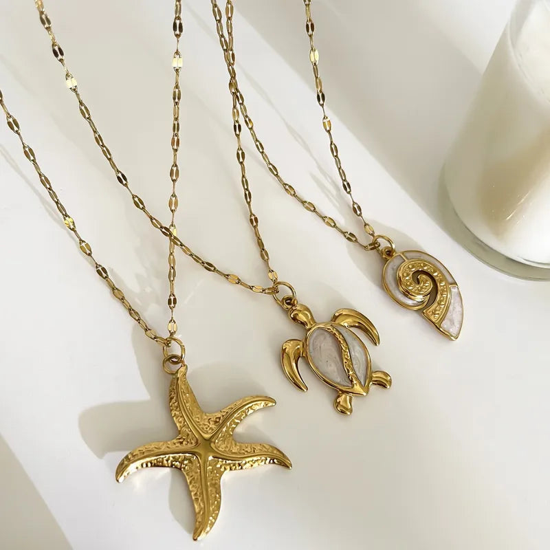 White Shell Pendant Necklace