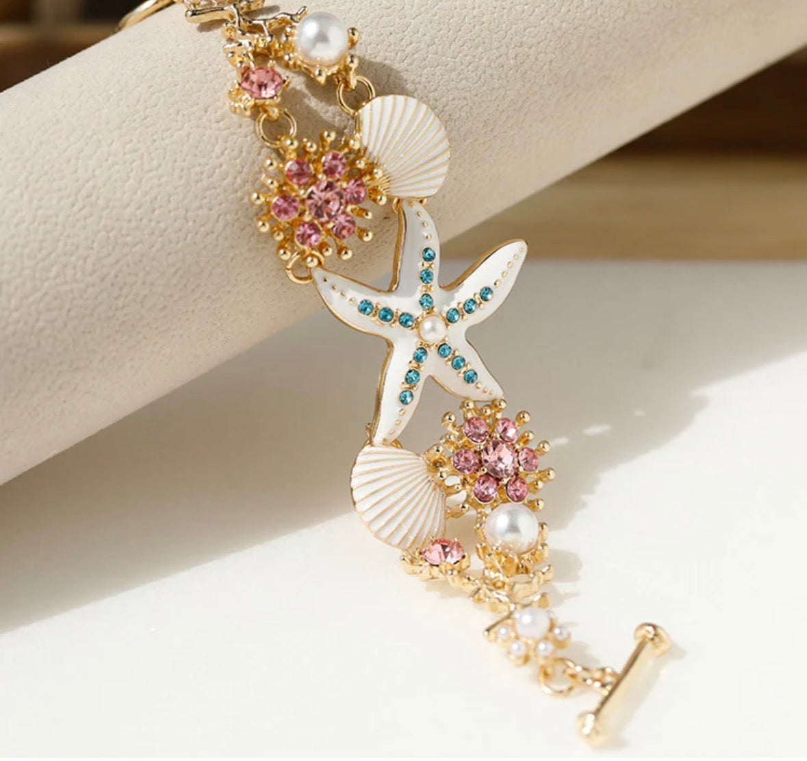 White Starfish Bracelet