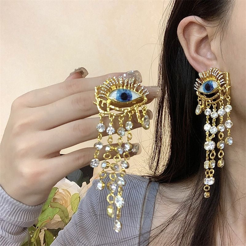 Rosalia Evil Eye Drop Earrings