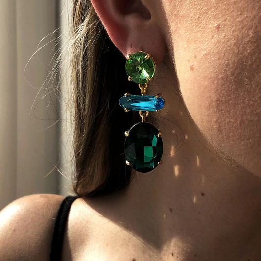 Sky Crystal Drop Earrings