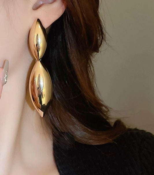 Oval Double Drop Earrings