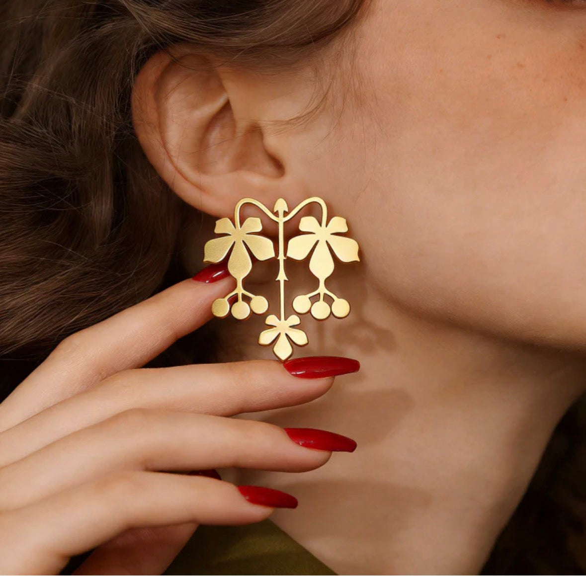 Maple Leaf Stud Earrings
