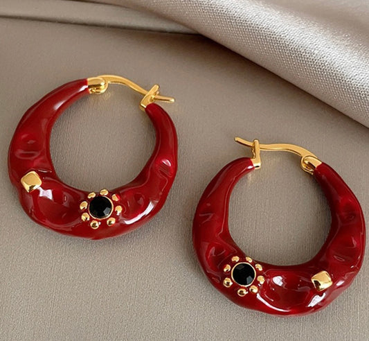 French Red Hoops