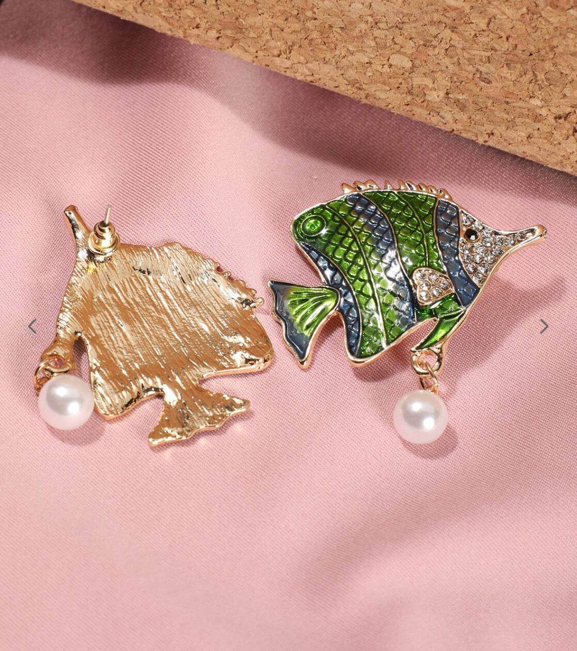 Fish Pearl Stud Earrings