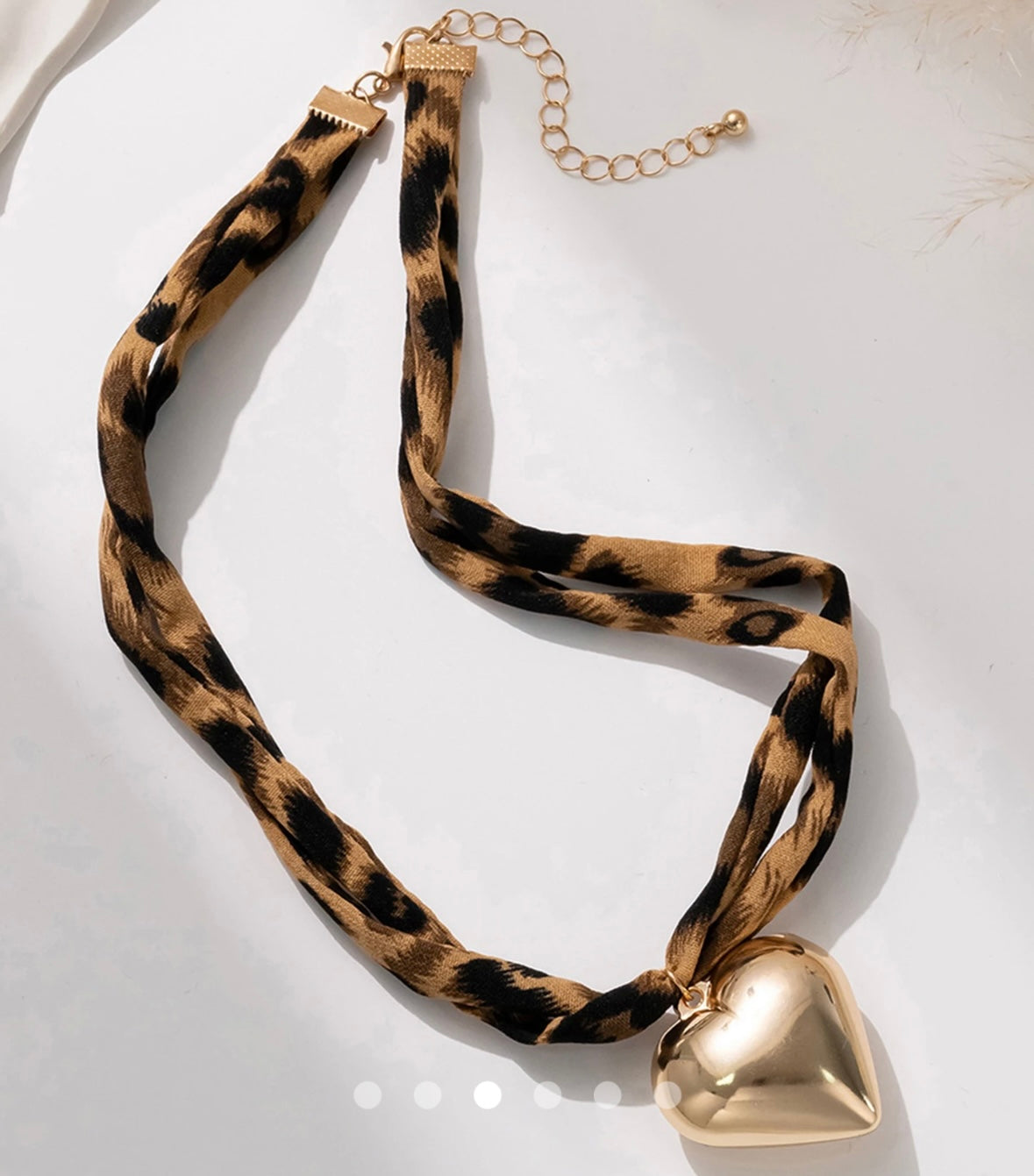 Animal Print Heart Necklace