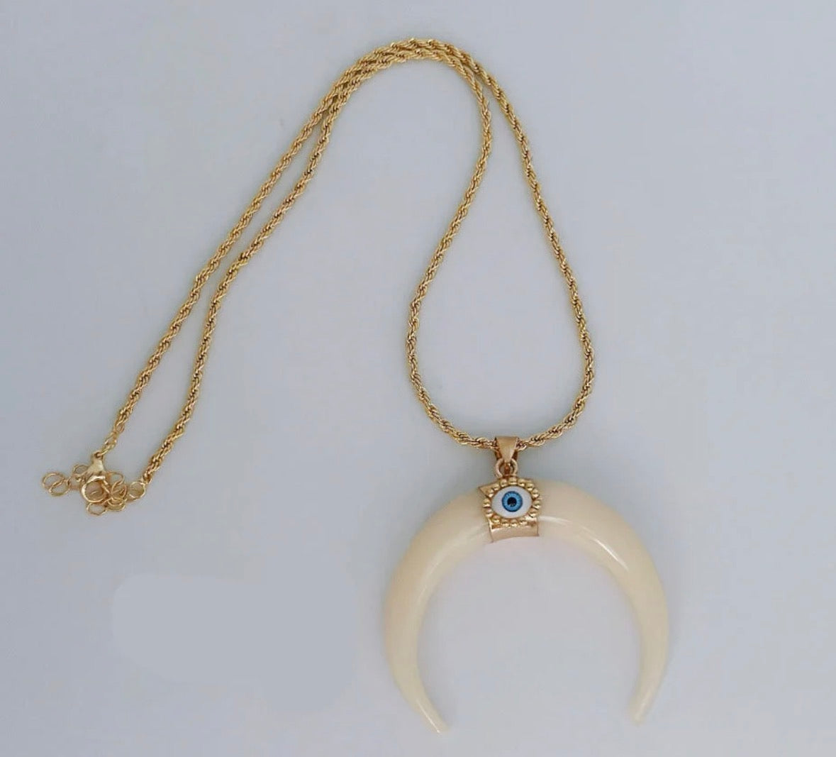 Evil Eye Tooth Pendant