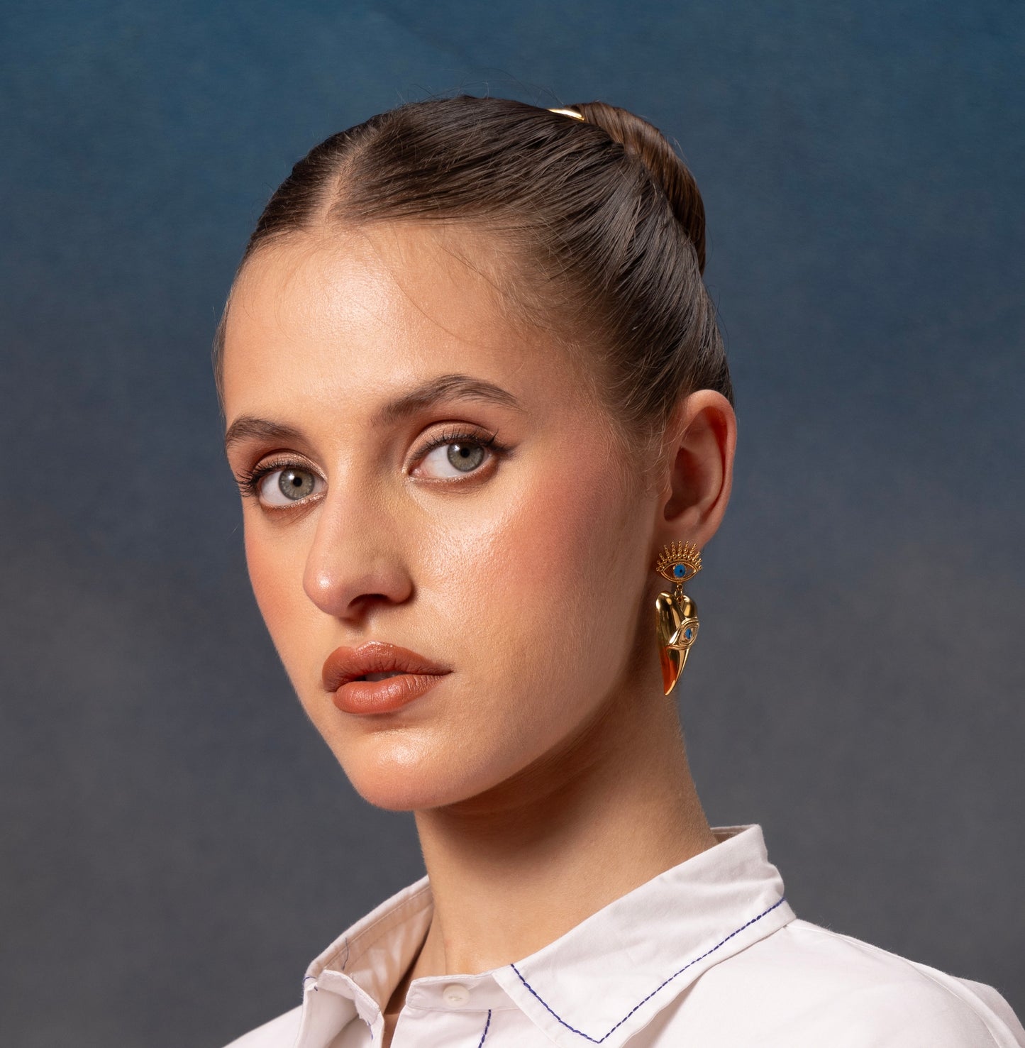 Evil Eye Dangler Earrings