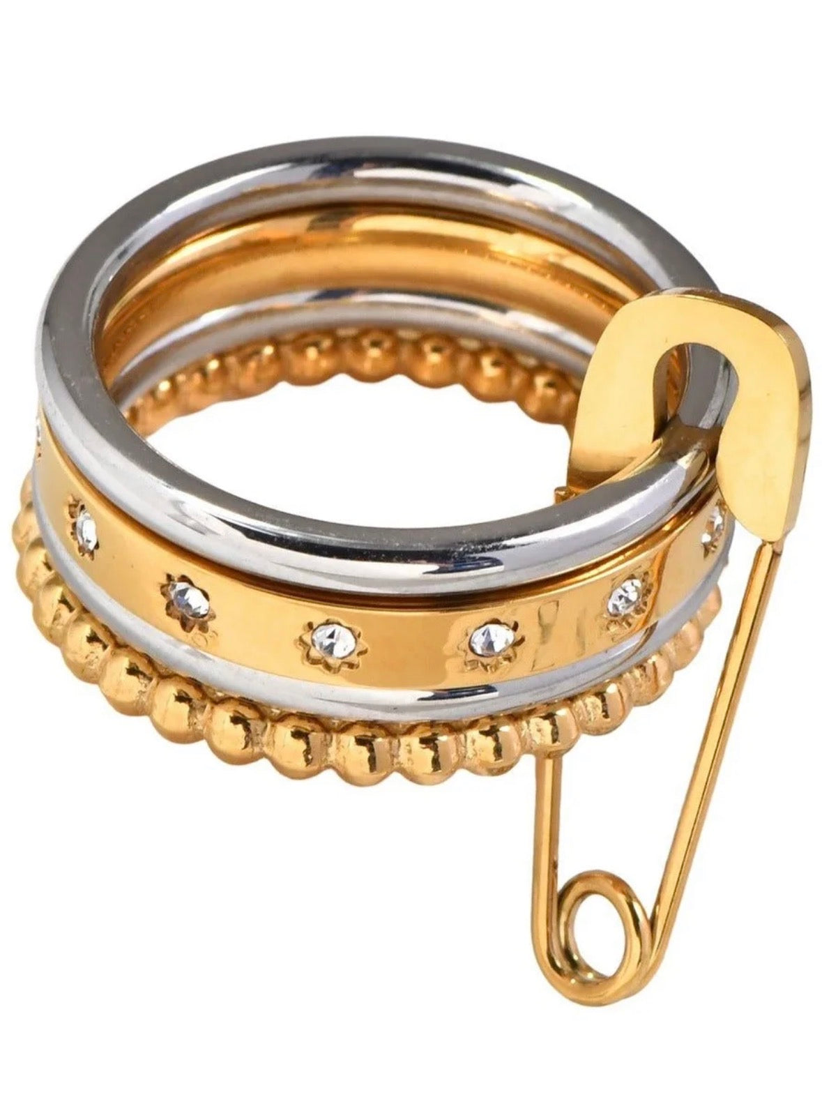 Four Line Safety Pin Ring
