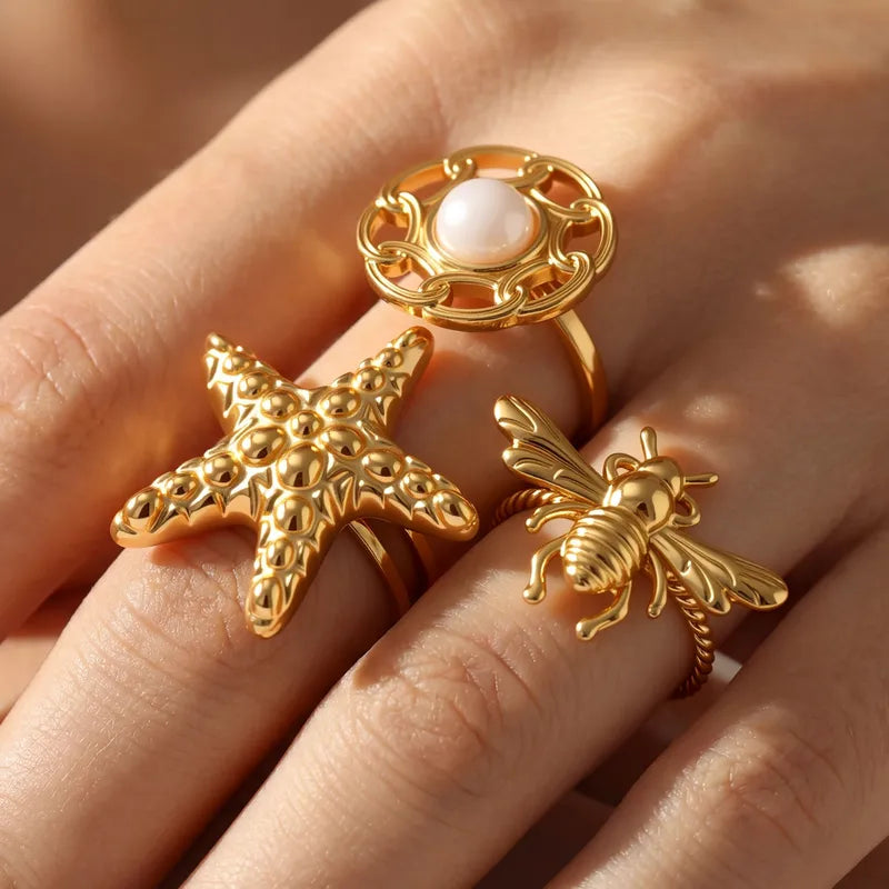 Gold Bee Ring