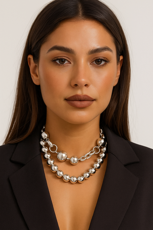 Ball Double Layered Necklace