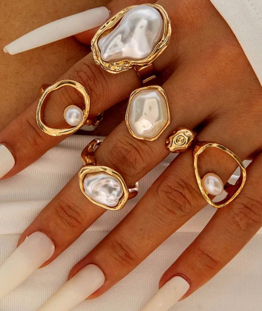 Pearl Ring Set