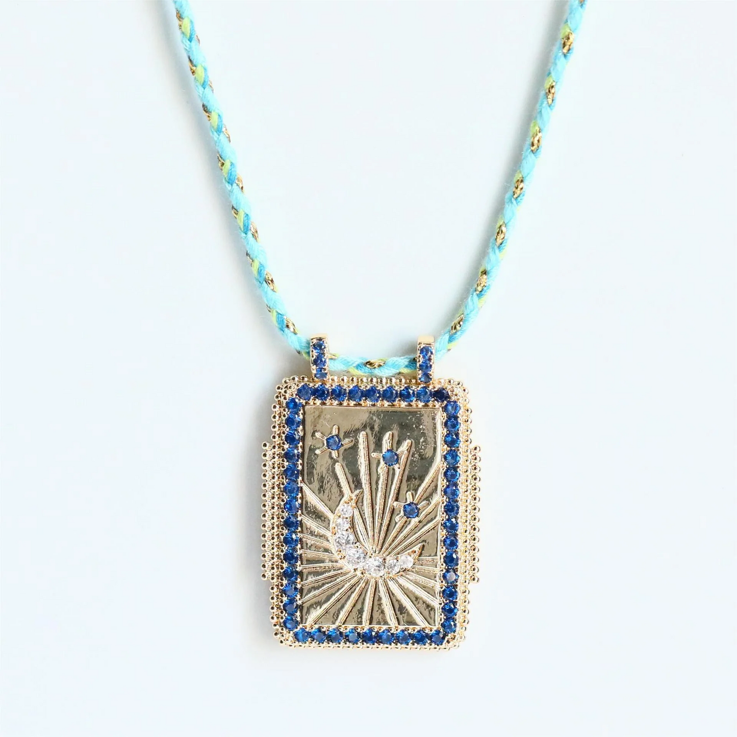 Blue Moon Threaded Necklace