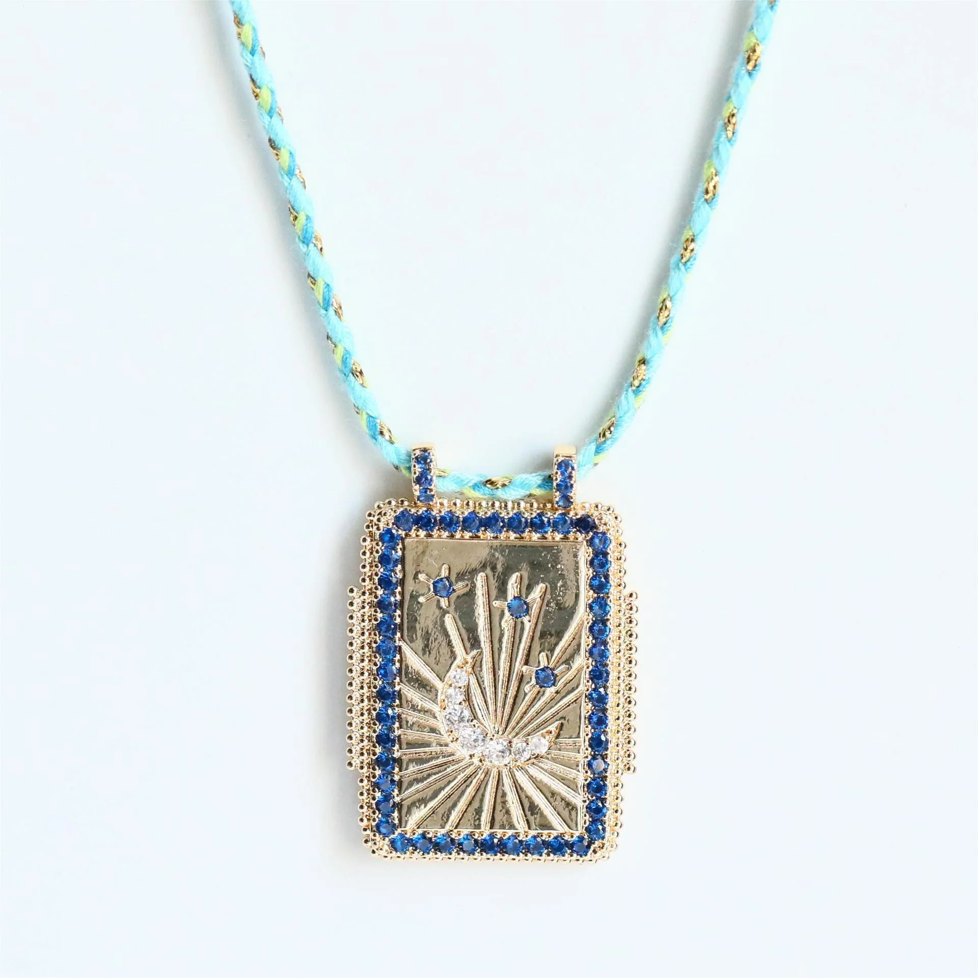 Blue Moon Threaded Necklace