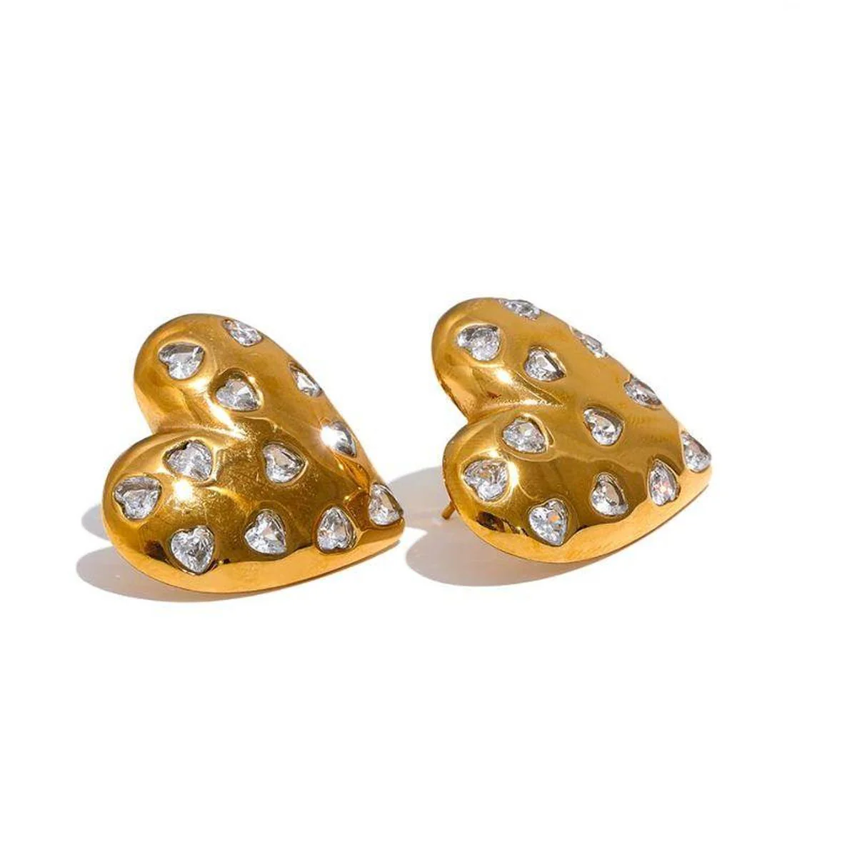 Heart Diamond Studs