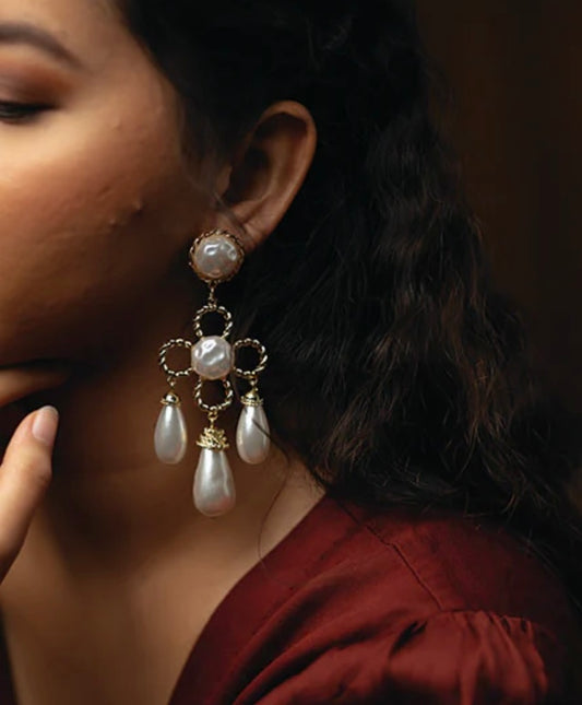 Pearl Chandelier Drop Earrings