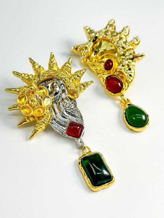 Mismatched Spiked Vintage Earrings