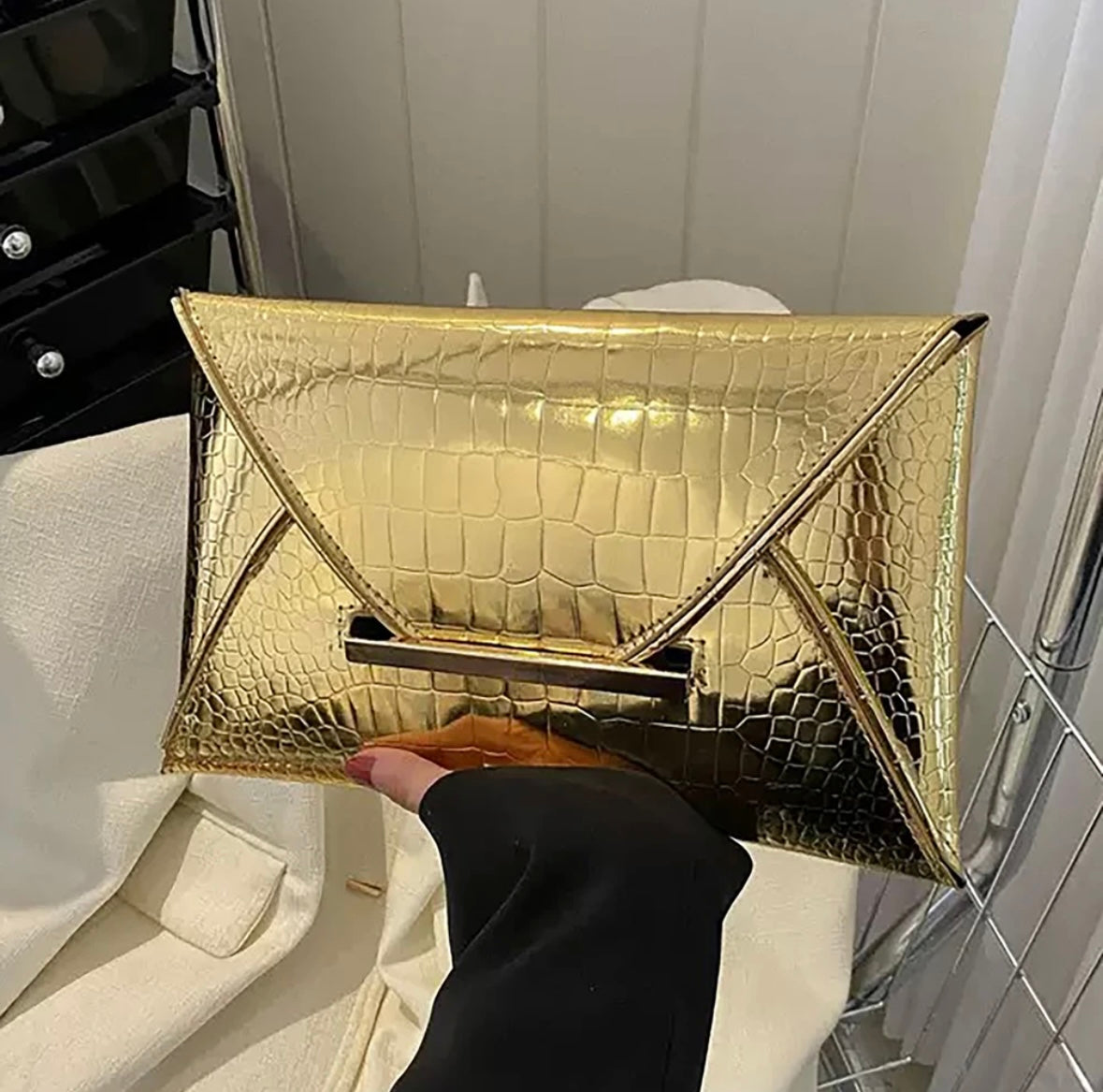 Golden Clutch Bag