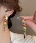 Colourful Parrot Earrings