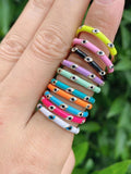 Evil Eye Enamel Ring