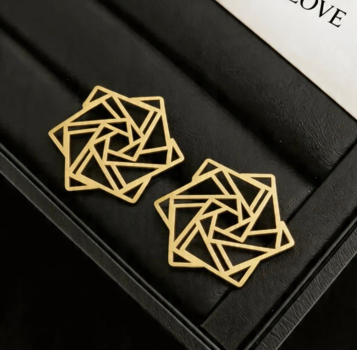 Abstract Hexagon Earrings