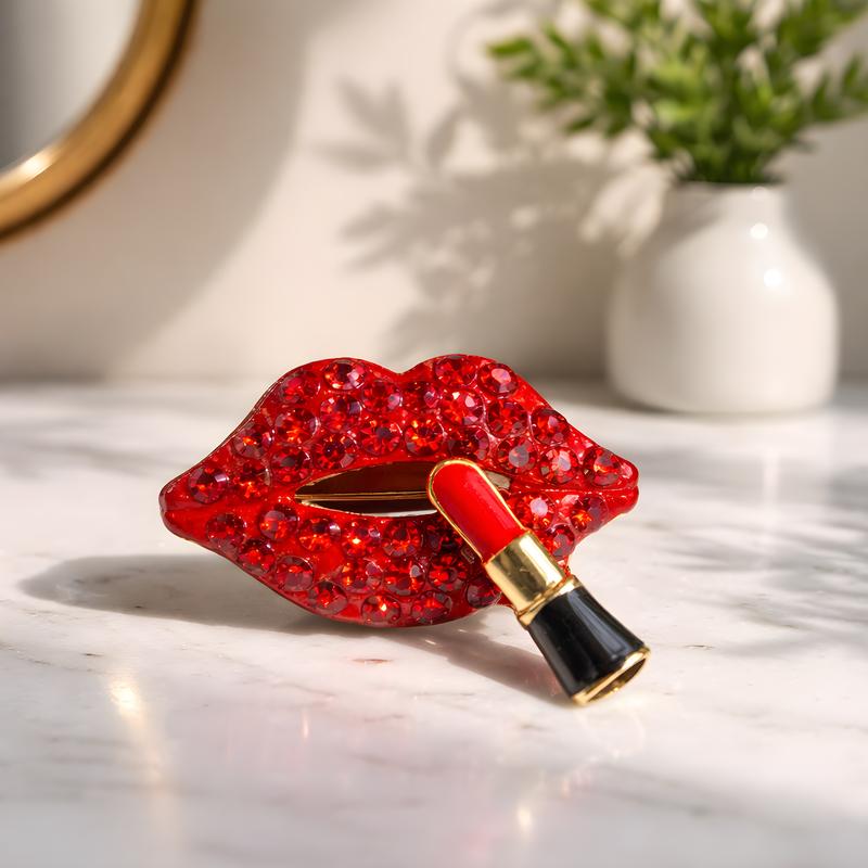 Lipstick Brooch